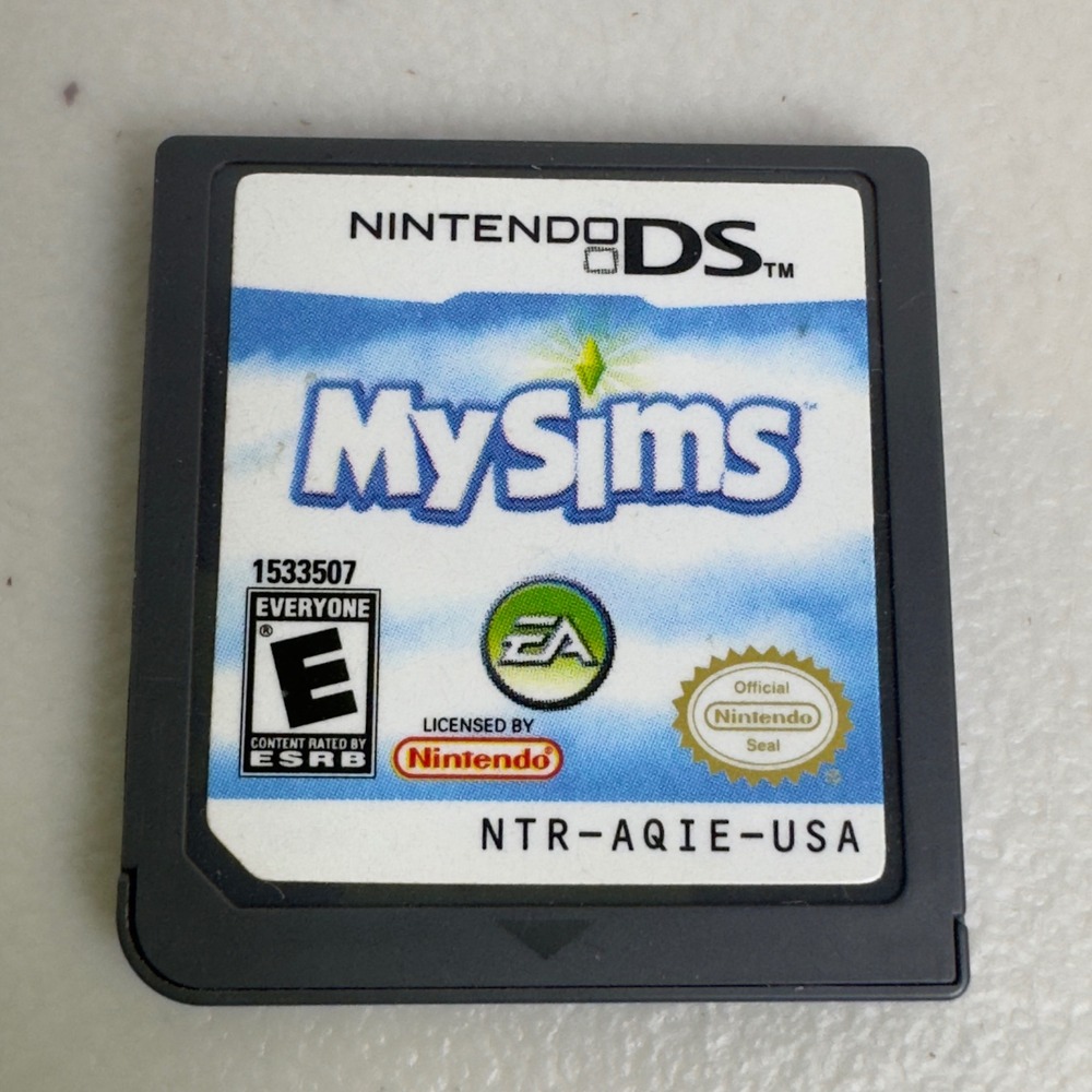 MySims Nintendo DS Game Cartridge EA Life Simulation NTR-AQIE-USA Authentic 2007